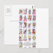 22枚のカード(4 x 6) ポストカード (正面/裏面)