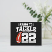 22歳のタックルフットボールパーティー 22歳の誕生日 ポストカード (スタンド正面)
