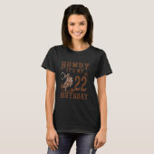 22歳の誕生日おめでとう ウエスタンカウボーイ 22歳の誕生日 Tシャツ (正面フル)