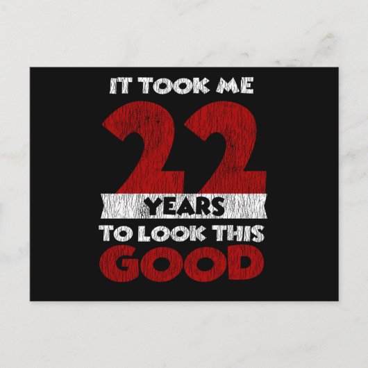 22歳の誕生日を素敵に 22回目の誕生日おめでとう ポストカード (正面)