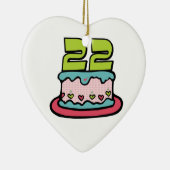 22歳の誕生日ケーキ セラミックオーナメント (右)