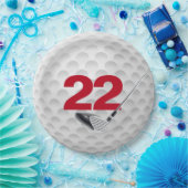 22歳の誕生日ゴルフボールデザイン紙皿 ペーパープレート (パーティー)