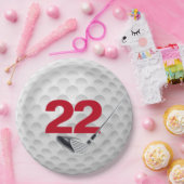 22歳の誕生日ゴルフボールデザイン紙皿 ペーパープレート (パーティー)
