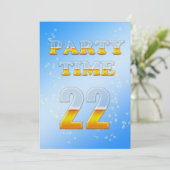 22歳の誕生日パーティーのビール付き招待状 招待状 (スタンド正面)