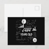 22歳の誕生日数学教師への誕生日プレゼント ポストカード (正面/裏面)