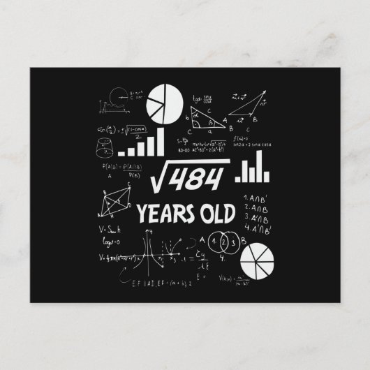 22歳の誕生日数学教師への誕生日プレゼント ポストカード (正面)
