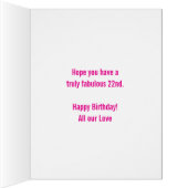 22歳の誕生日3枚の写真ピンク娘 (内側(右))