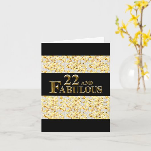22歳の誕生日 カード (黄色い花)