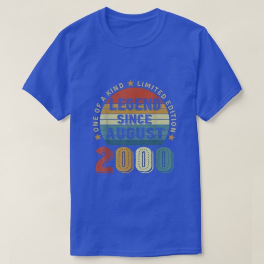 22歳の贈り物22誕生日伝説8月から Tシャツ (デザイン正面)