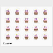 22歳オンお誕生日ケーキ ラウンドシール (シート)