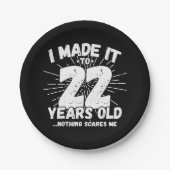 22歳皮肉ミームおもしろい22誕生日 ペーパープレート (正面)