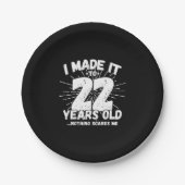 22歳誕生日-誕生日ミームおもしろい- 22日 ペーパープレート (正面)
