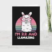22歳Bday Llaming 22nd誕生日Llama カード (正面)