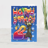 22番目の誕生日カード、ハッピーバースデー カード (正面)