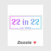 22番目の誕生日22 IN 22 est 2000グラデーション シール (シート)