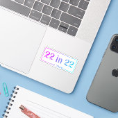 22番目の誕生日22 IN 22 est 2000グラデーション シール (ノートパソコンとiPhone)