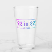 22番目の誕生日22 IN 22 est 2000グラデーション タンブラーグラス (正面)