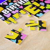 22番目の誕生日:おもしろい、愛するハートシェイプ+「22」 ジグソーパズル (側面)