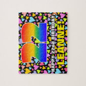 22番目の誕生日:おもしろい、愛するハートシェイプ+「22」 ジグソーパズル (縦)