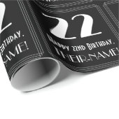 22番目の誕生日-インスパイアアールデコ検索"22",名前 ラッピングペーパー (ロールコーナー)