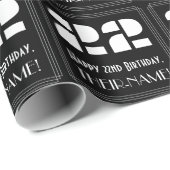 22番目の誕生日:インスパイアアールデコ検索「22」 & Name ラッピングペーパー (ロールコーナー)