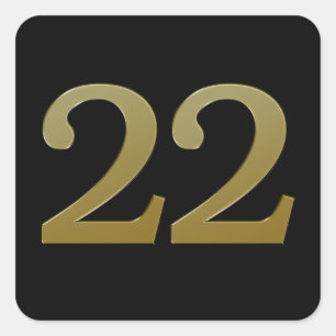 22番金ゴールド四角シール スクエアシール