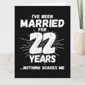 22結婚した年おもしろい22結婚周年 カード (正面)