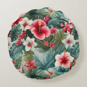 #22花柄 ラウンドクッション (裏面)