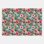 #22花柄 ラッピングペーパーシート (正面)