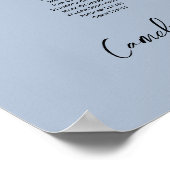 22表ほこりっぽい青い写真の座席表 ポスター (角)