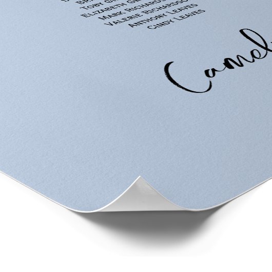 22表ほこりっぽい青い写真の座席表 ポスター (角)