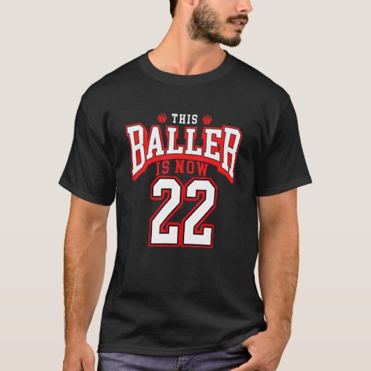 22誕生日バスケットボール22歳Bday Tシャツ (正面)
