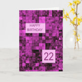 22誕生日誕生日ピンクパターンカード カード (黄色い花)