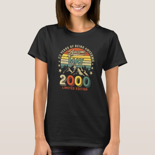 22誕生日2000素晴らし年5月以来22年 Tシャツ (正面)