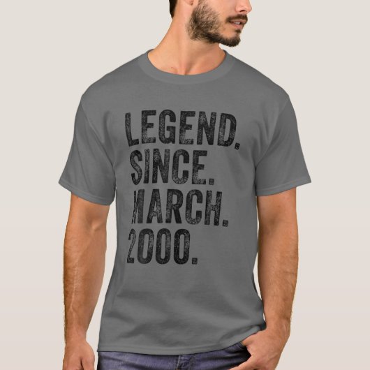 22誕生日3生まれ月22日伝説200年 Tシャツ (正面)