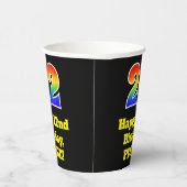 22誕生日:カラフル、おもしろい、エキサイティング、虹22 紙コップ (右)