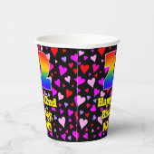 22誕生日：愛するハートパターン， Rainbow 22 紙コップ (右)