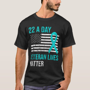 22軍隊自殺退役軍人PTSD認識度生命M Tシャツ