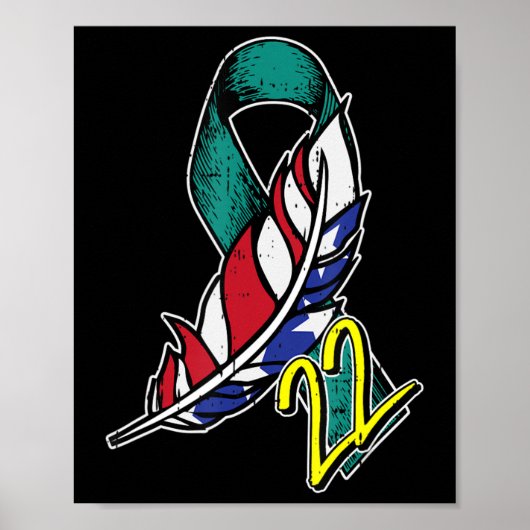 22退役軍人PTSD自殺認識度USフェザーパトリ ポスター (正面)