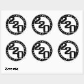 220衣類ロゴ ラウンドシール (シート)