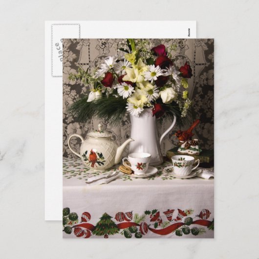 2209ティーティム·フローラはクリスマス シーズンポストカード (正面/裏面)