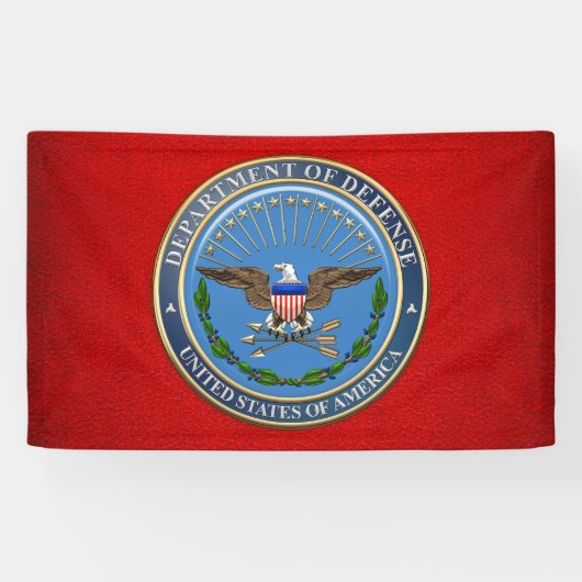 [220]米国国防総省(DOD)エンブレム[3D] 横断幕 (横)