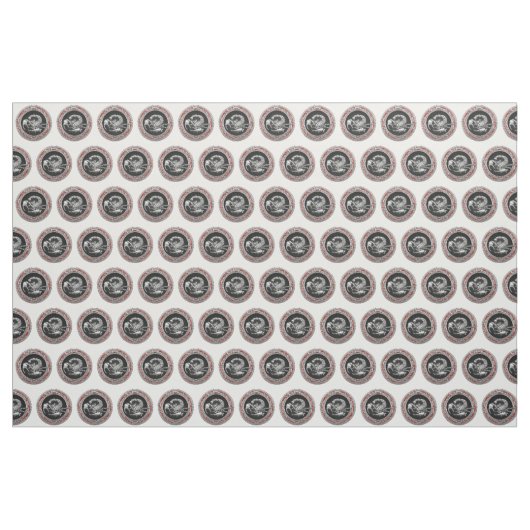 [220]聖なる銀のサソリを黒に ファブリック (ヤード)