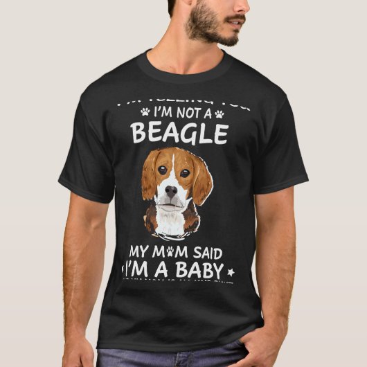 221 ビーグル犬じゃないって言ってるでしょ Tシャツ (正面)