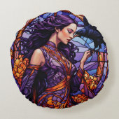 221.プリンセスとカラス ラウンドクッション (裏面)