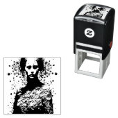 221.レース中の女性 セルフインキングスタンプ (インサイチュ)