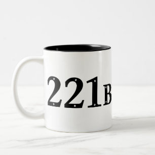 221Bパン屋の通りロンドン- Sherlock Holmesの住所 ツートーンマグカップ