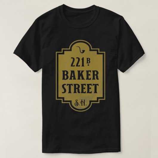 221b Baker Street [distressed]  Tシャツ (デザイン正面)