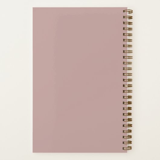 222天使ナンバージャーナル |ほこりっぽいバラと金ゴールド ノートブック (裏面)