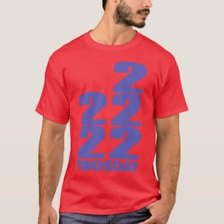 22222 Twosdayインヴリーペリタイポグラフィ Tシャツ